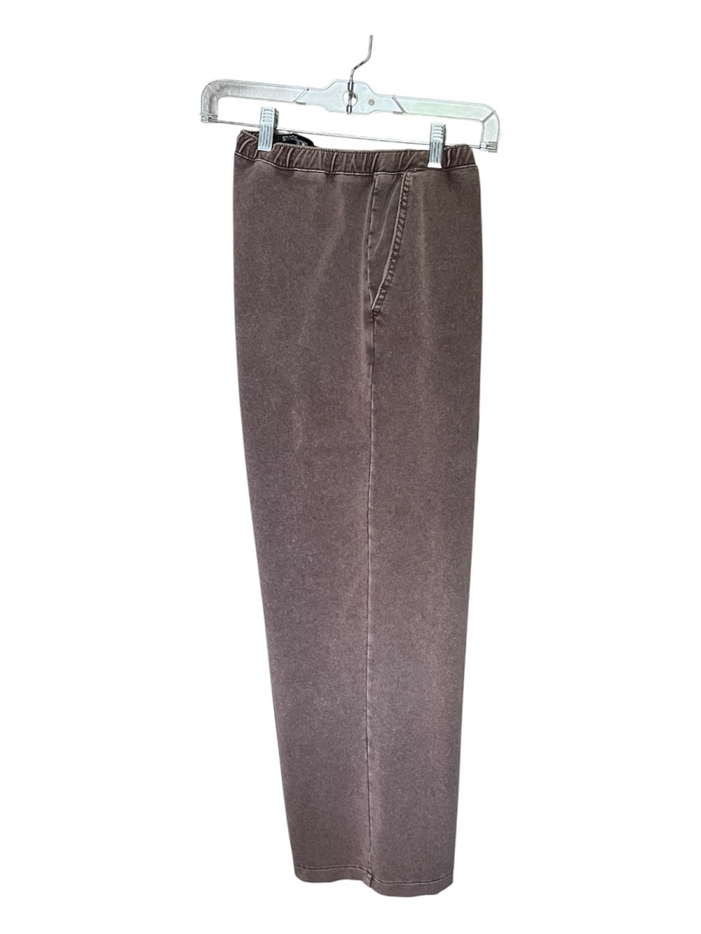Stitch Star Pull-On Dusty Rose Wide-Leg Ankle Length Knit Denim Pants Size Large